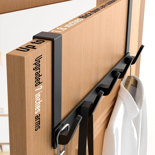 TERRIFI Over the Door Hook Rack with 5 Hooks